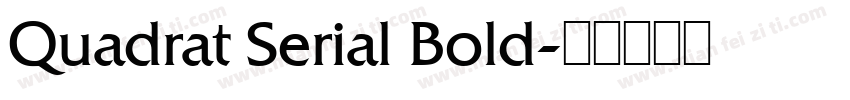 Quadrat Serial Bold字体转换